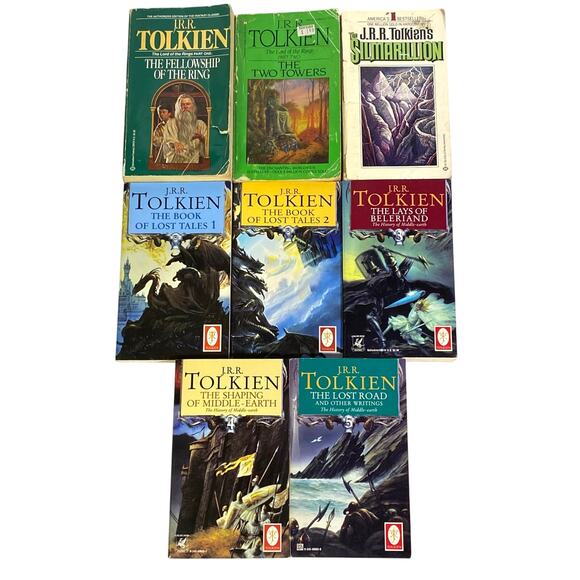 J.R.R. TOLKIEN Other - Lot of 8 J.R.R. TOLKIEN Vintage Books Lord of the Rings 1990s 1970s Mixed